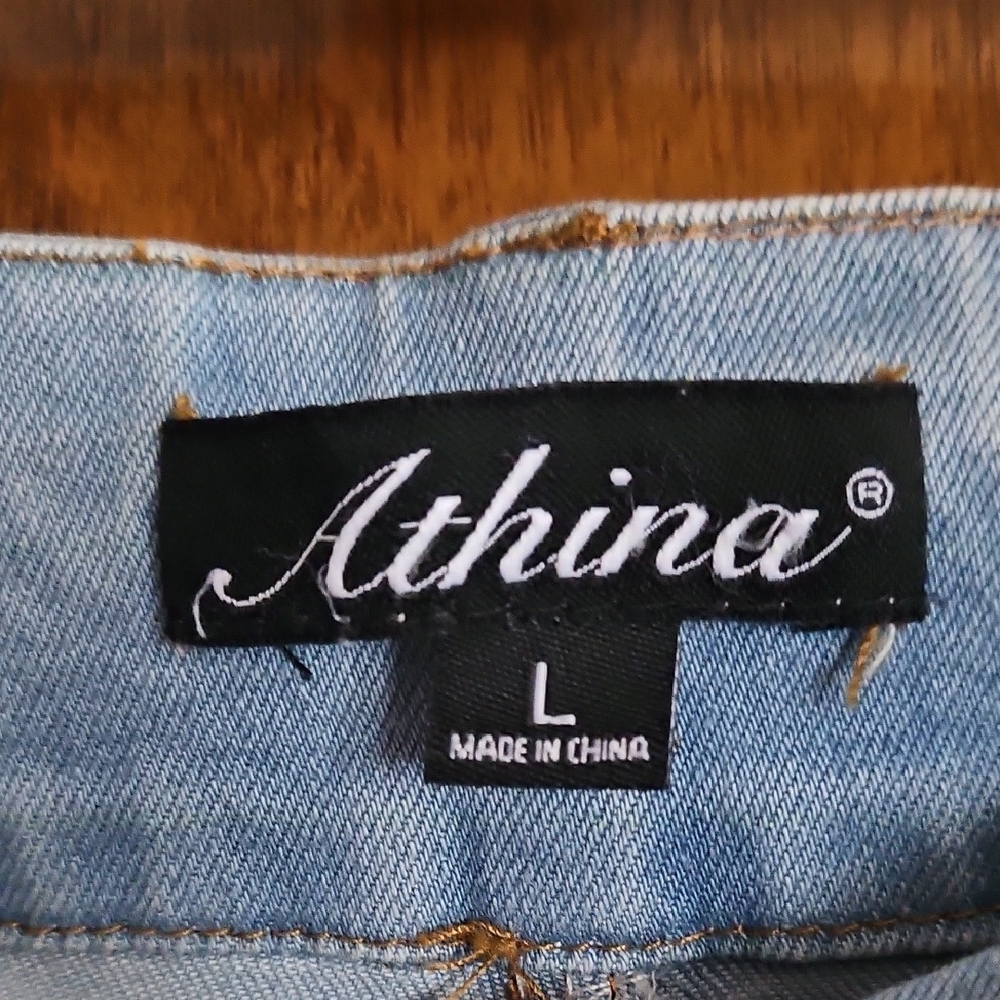 Athina - High Rise - Shimmer Shingle Skinny Jeans- size L - Picture 7 of 7